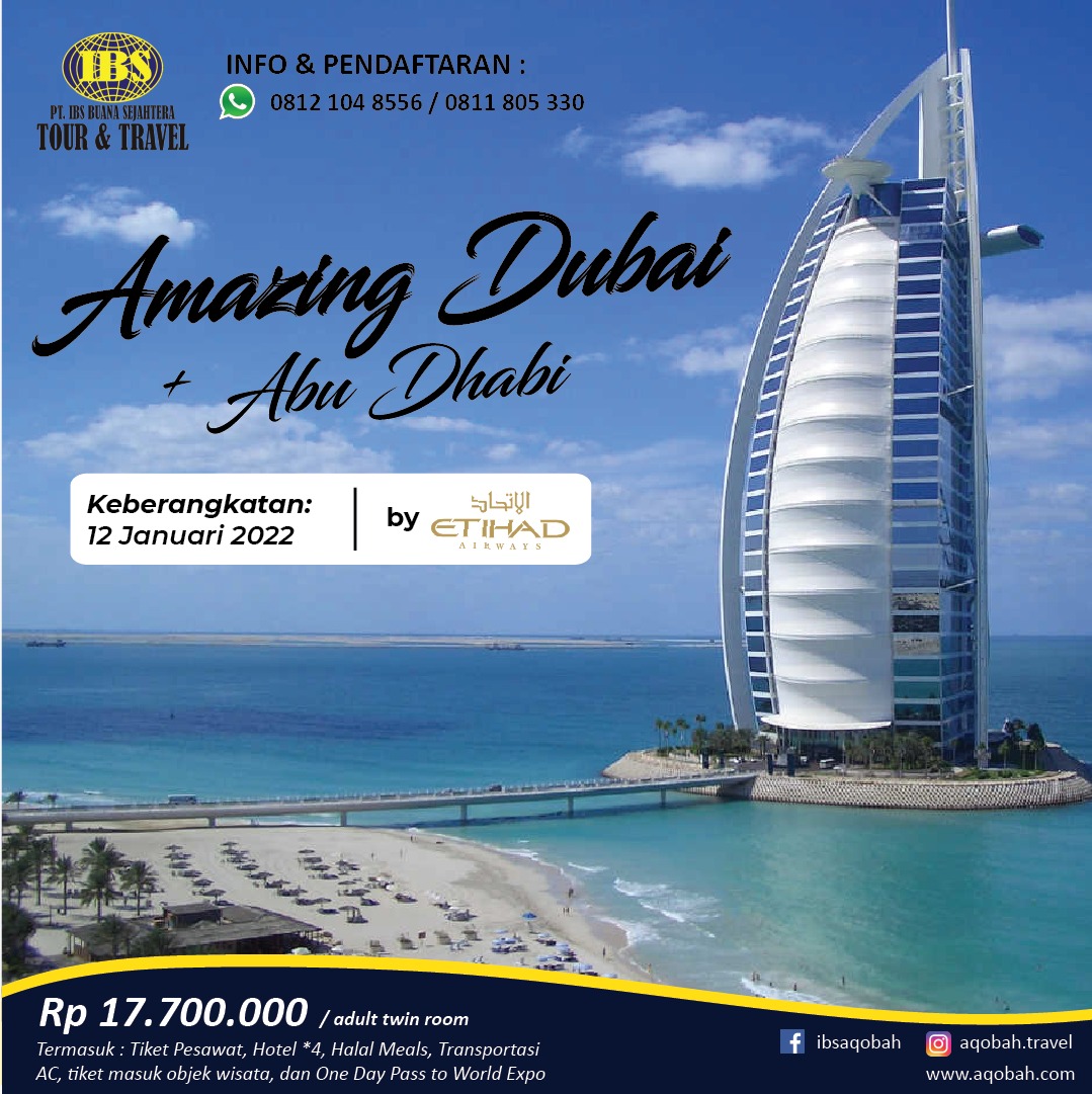 MAGNIFICENT DUBAI & ABU DHABI (Keberangkatan: 12 – 18 Januari 2022)